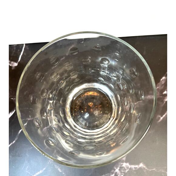 MCM Hazel Atlas Clear Glass Ice Bucket Raised Dots 5" - Picture 3 of 6